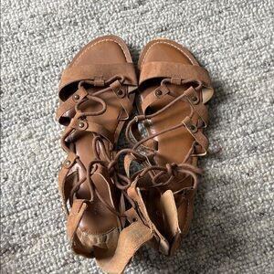 Crown Vintage Brown Lace-Up Sandals
